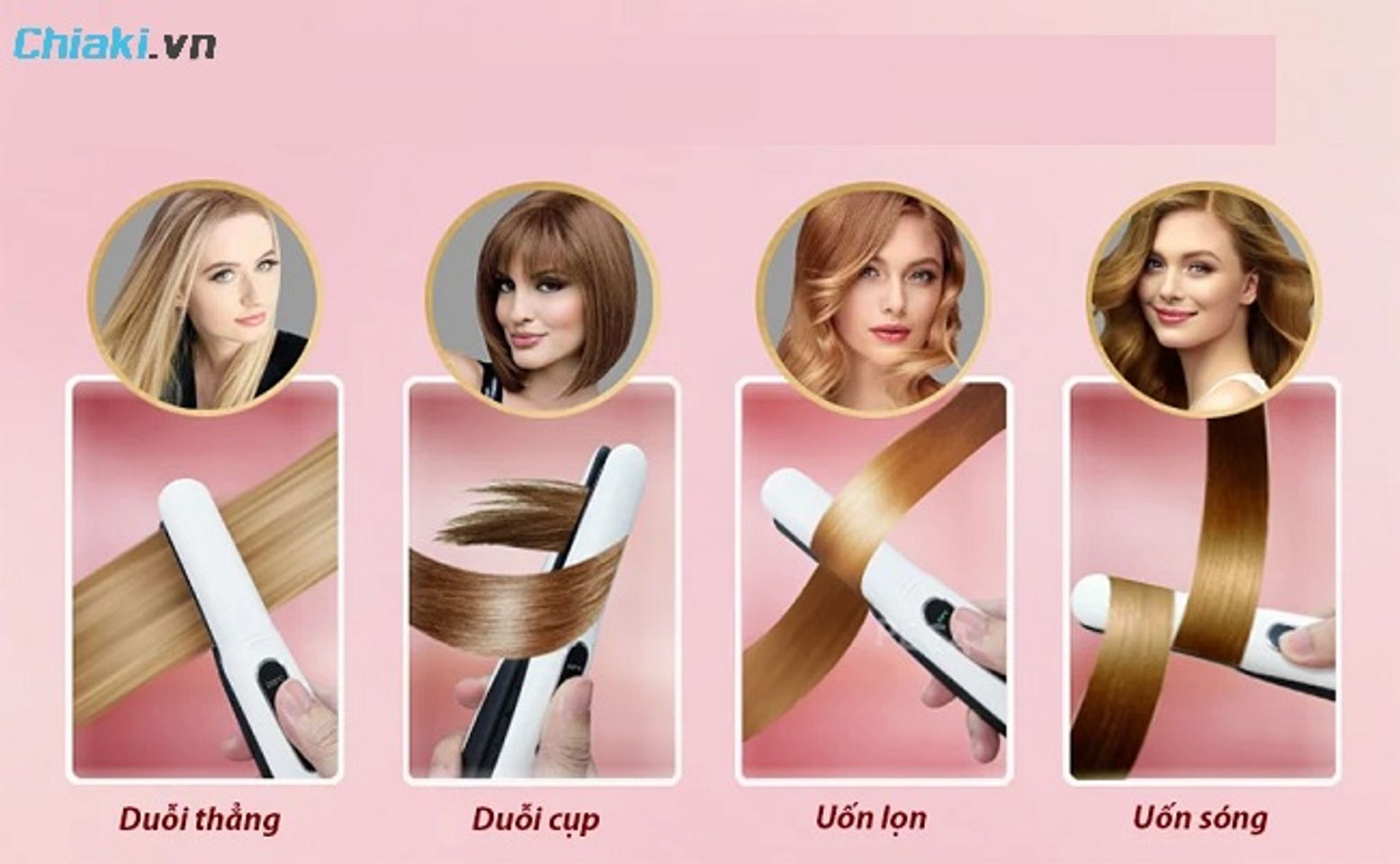 M&aacute;y duỗi t&oacute;c c&oacute; thể tạo được nhiều kiểu t&oacute;c kh&aacute;c nhau