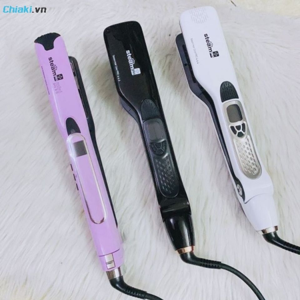 M&aacute;y duỗi t&oacute;c hơi nước Steam Plus Hair Straightener sử dụng l&agrave;nh t&iacute;nh cho t&oacute;c