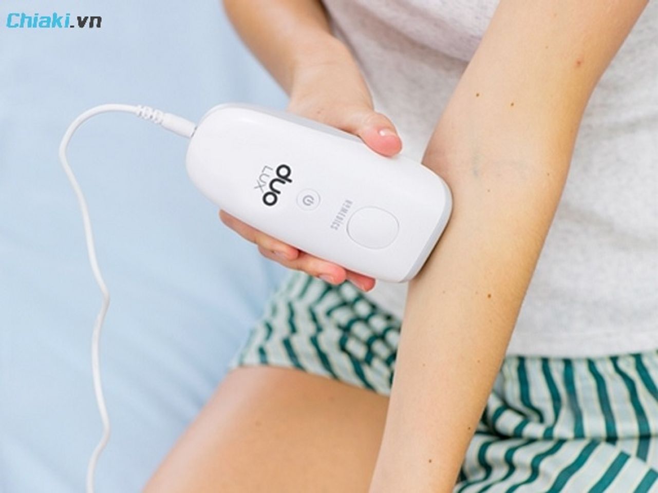 M&aacute;y triệt l&ocirc;ng mini HoMedics Duo Lux IPL-HH390 c&oacute; thể cảm biến da