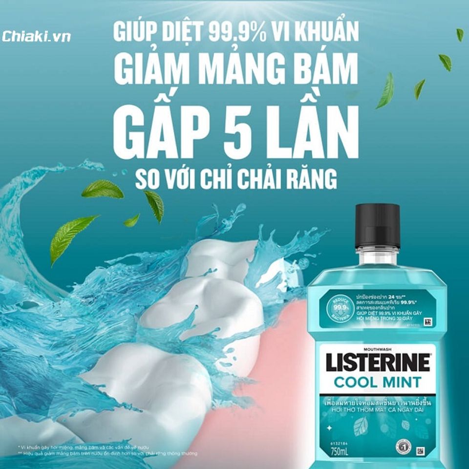 Nước s&uacute;c miệng Listerine