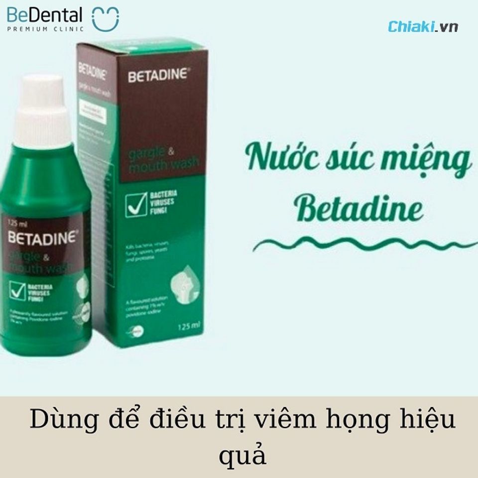 Nước s&uacute;c miệng Povidone-iod