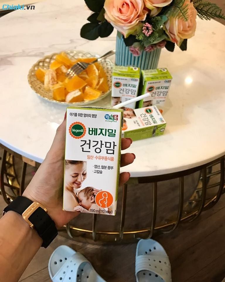 Sữa bầu pha sẵn Vegemil H&agrave;n Quốc l&agrave;m từ c&aacute;c loại hạt bổ dưỡng