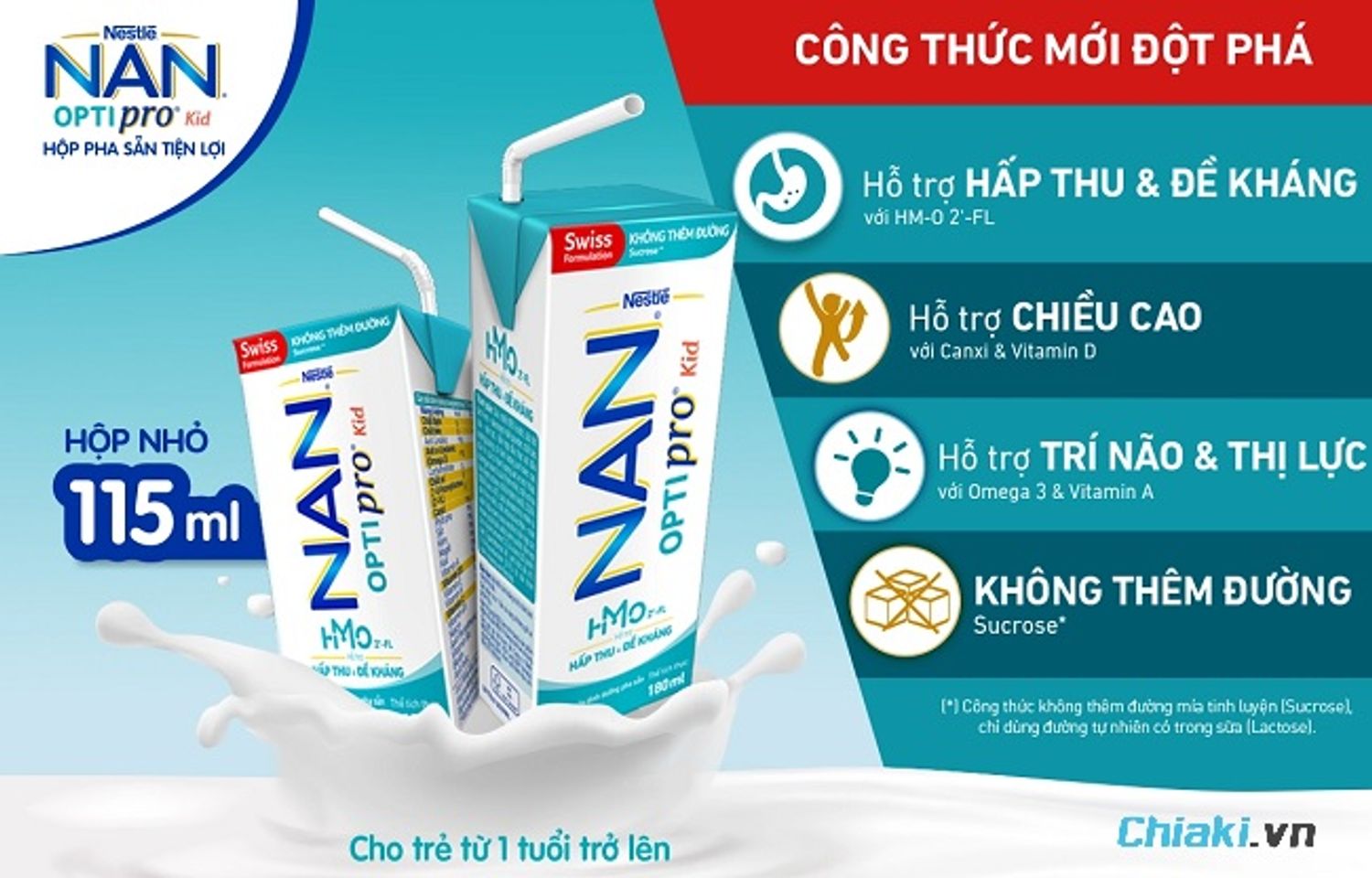 Sữa c&ocirc;ng thức pha sẵn Nan tăng khả năng hấp thụ v&agrave; đề kh&aacute;ng