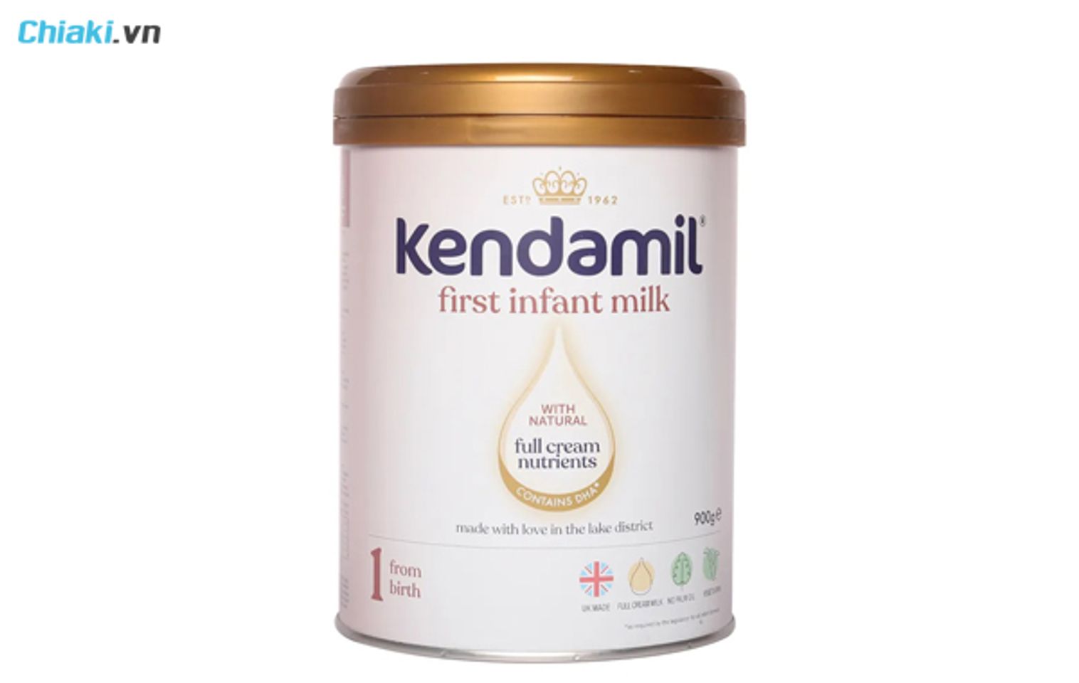 Sữa cho trẻ sơ sinh Kendamil có 1-0-2