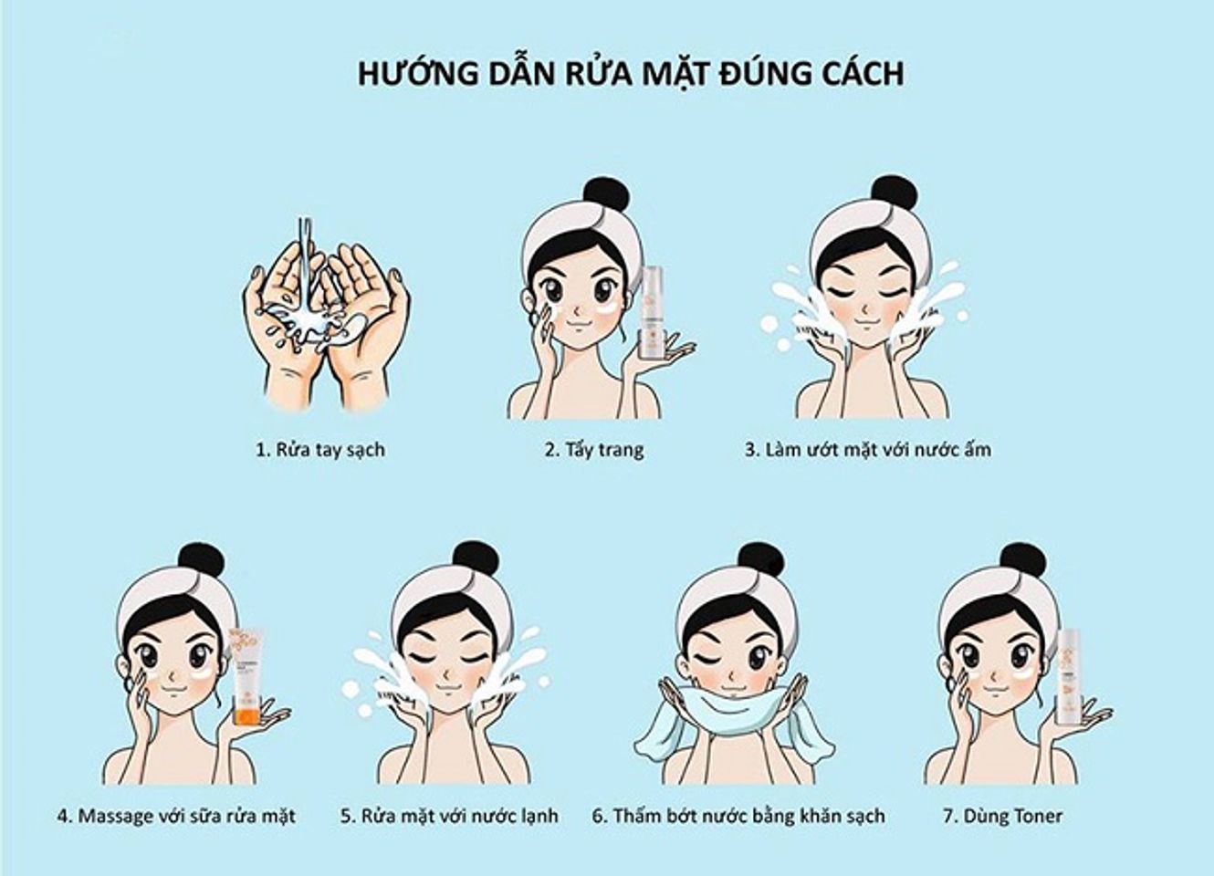 C&aacute;c quy tắc gi&uacute;p bạn rửa mặt đ&uacute;ng c&aacute;ch
