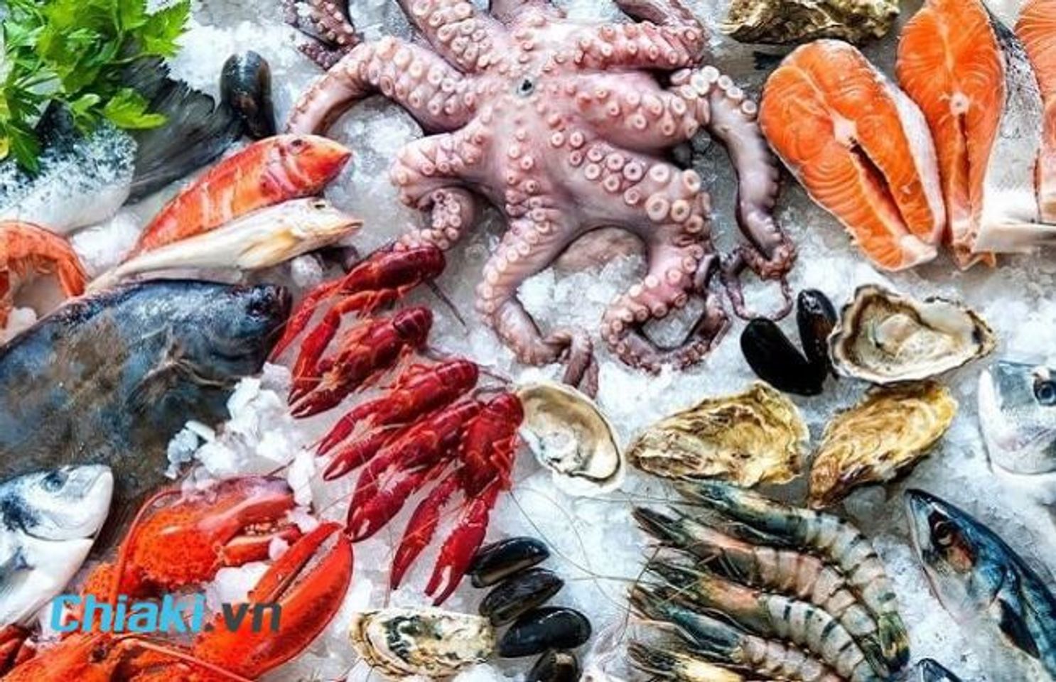 thực phẩm gi&agrave;u kali - hải sản