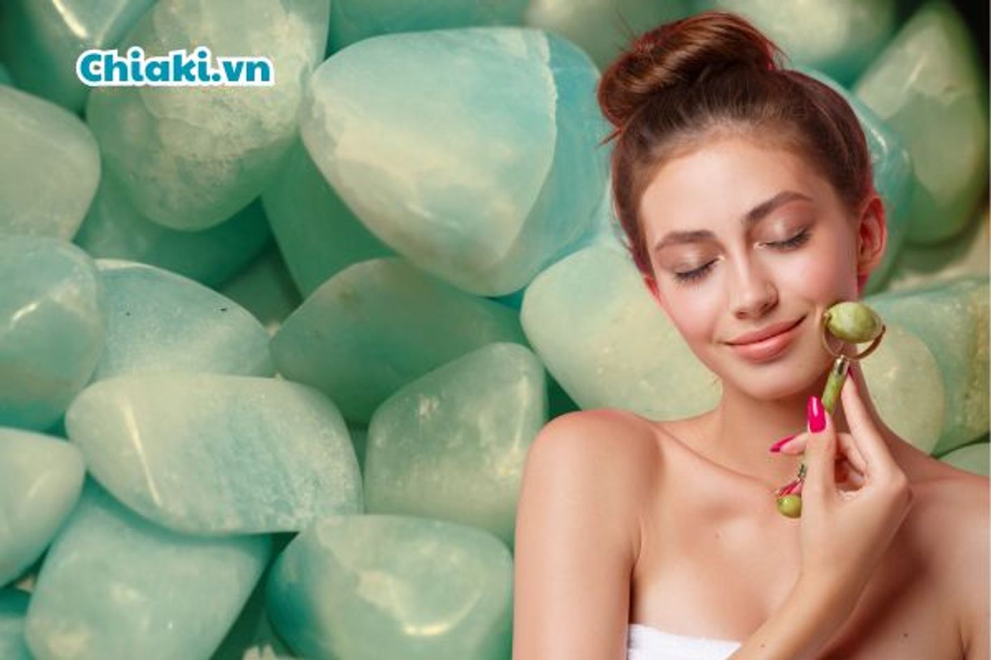 Dụng cụ massage da bằng đ&aacute; m&atilde; n&atilde;o
