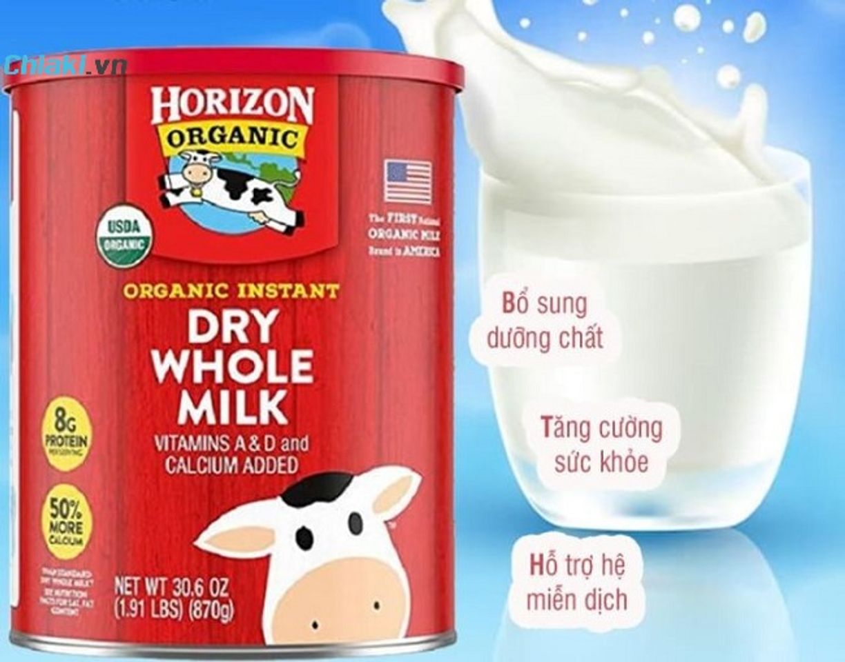 Sữa tươi nguy&ecirc;n kem dạng bột Horizon Organic Dry Whole Milk