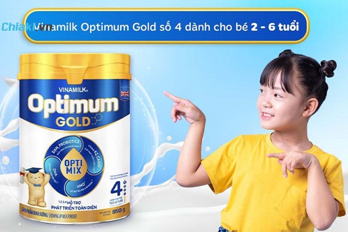 Sữa bột Optimum Gold 4 cho trẻ từ 2 - 6 tuổi