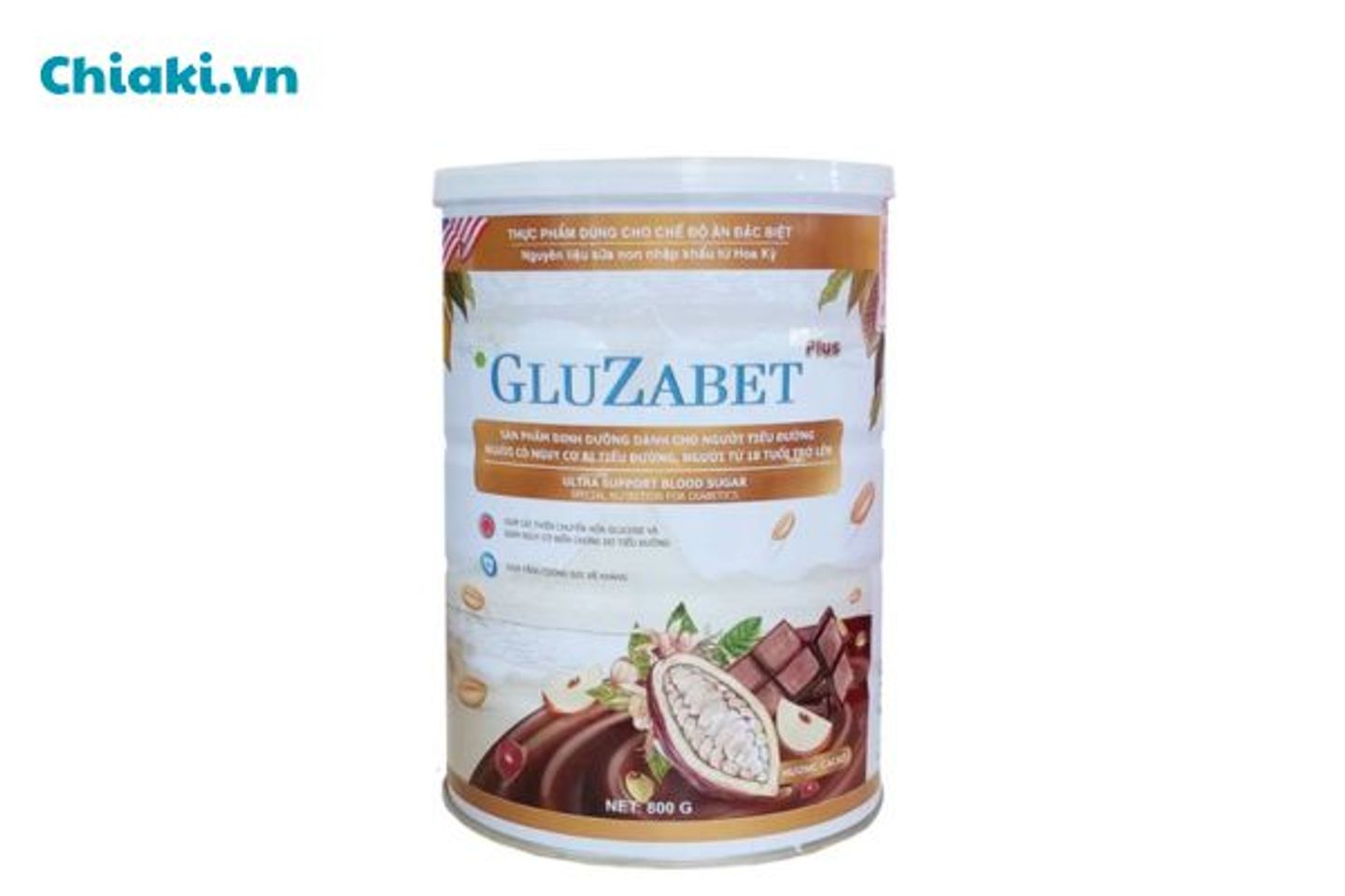 Sữa non hỗ trợ đường huyết Gluzabet vị ca cao