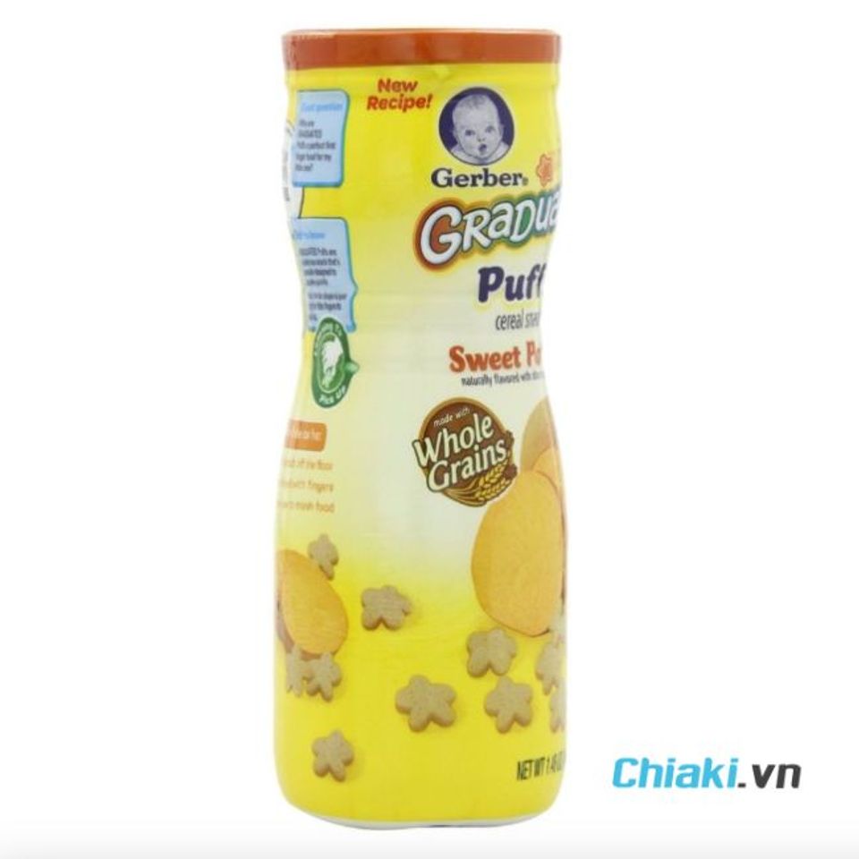 B&aacute;nh ăn dặm cho b&eacute; 6 th&aacute;ng Gerber Graduates Puffs