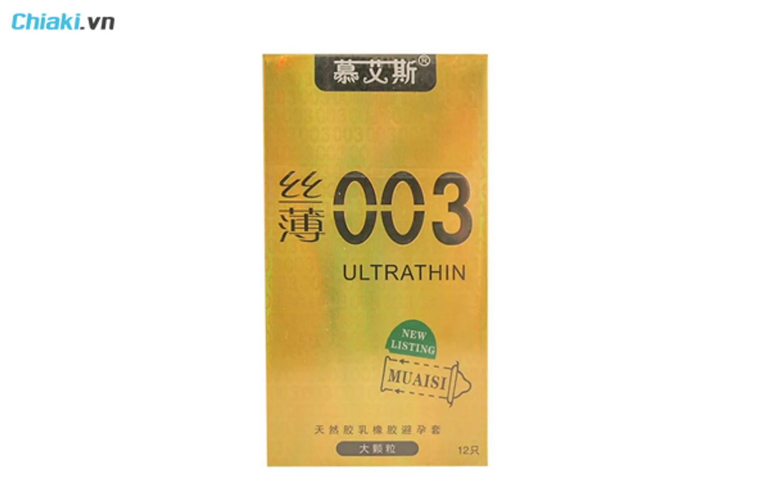 Bao cao su Muaisi 003 Ultrathin v&agrave;ng