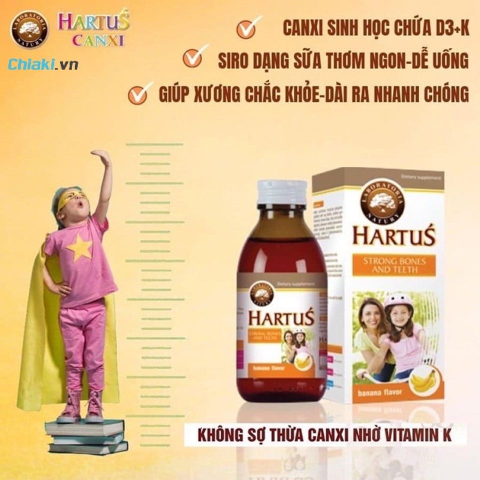 Canxi Hartus cho trẻ từ 4 th&aacute;ng tuổi