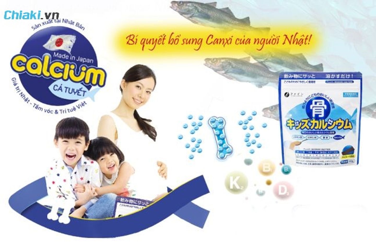Bột canxi c&aacute; Tuyết Nhật Bản