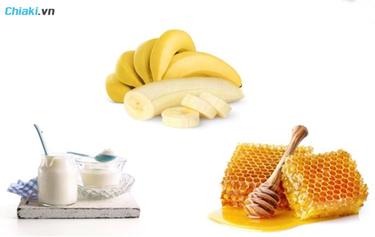 c&aacute;ch uống mật ong để tăng c&acirc;n với chuối v&agrave; sữa chua