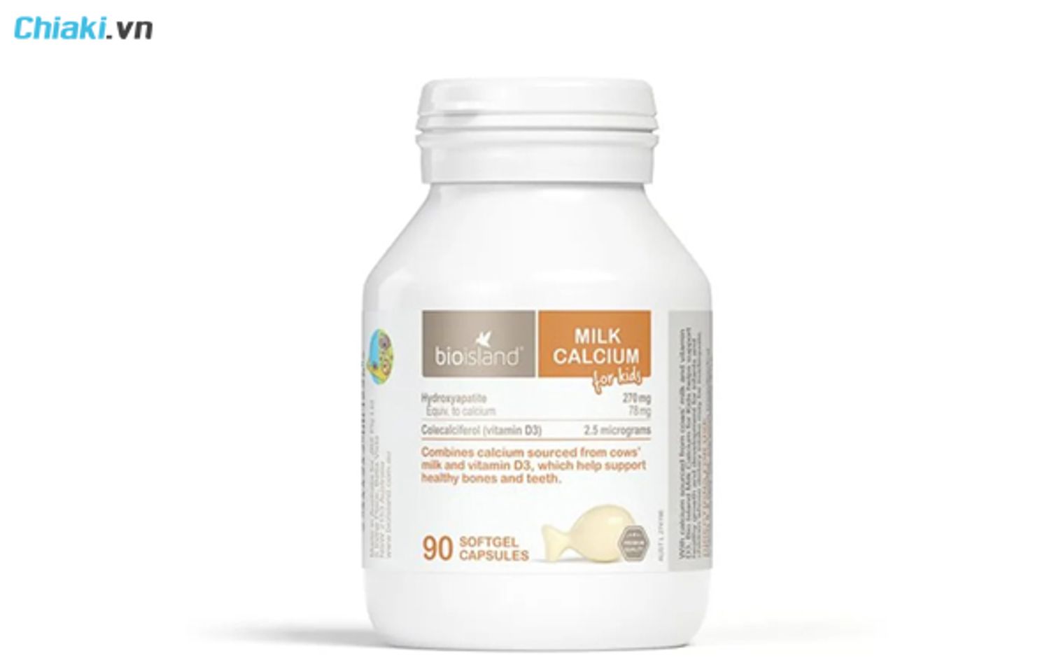 Canxi cho b&eacute; 2 tuổi Milk calcium Bio Island