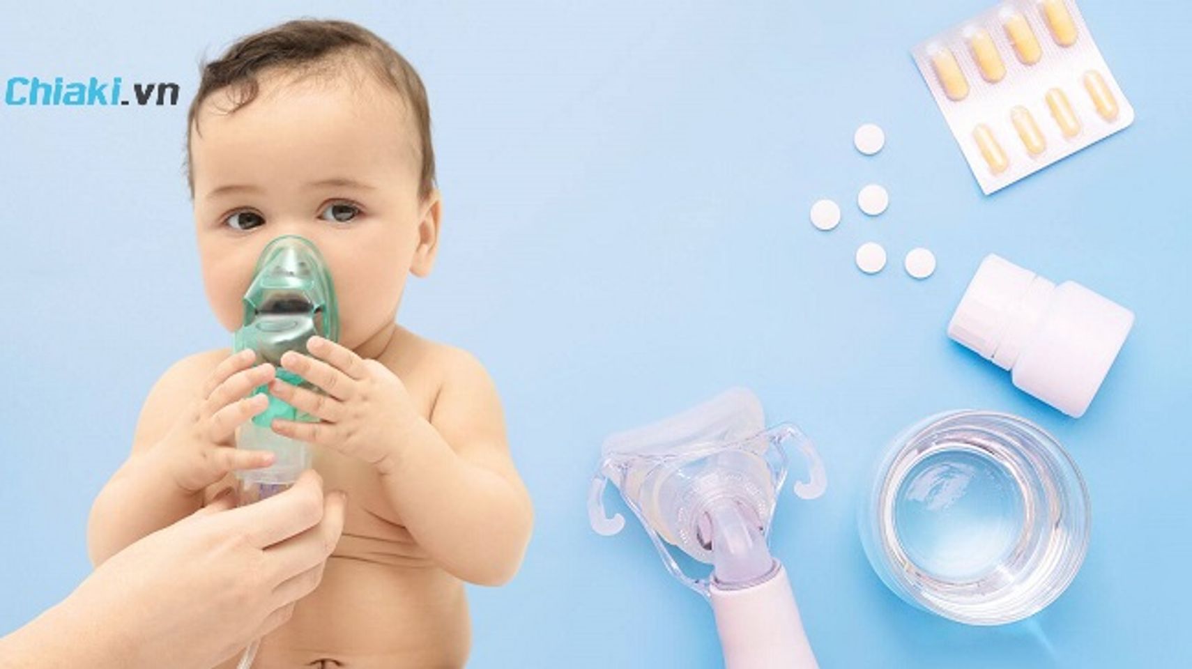 Thế n&agrave;o l&agrave; x&ocirc;ng kh&iacute; dung bằng nước muối cho b&eacute;?