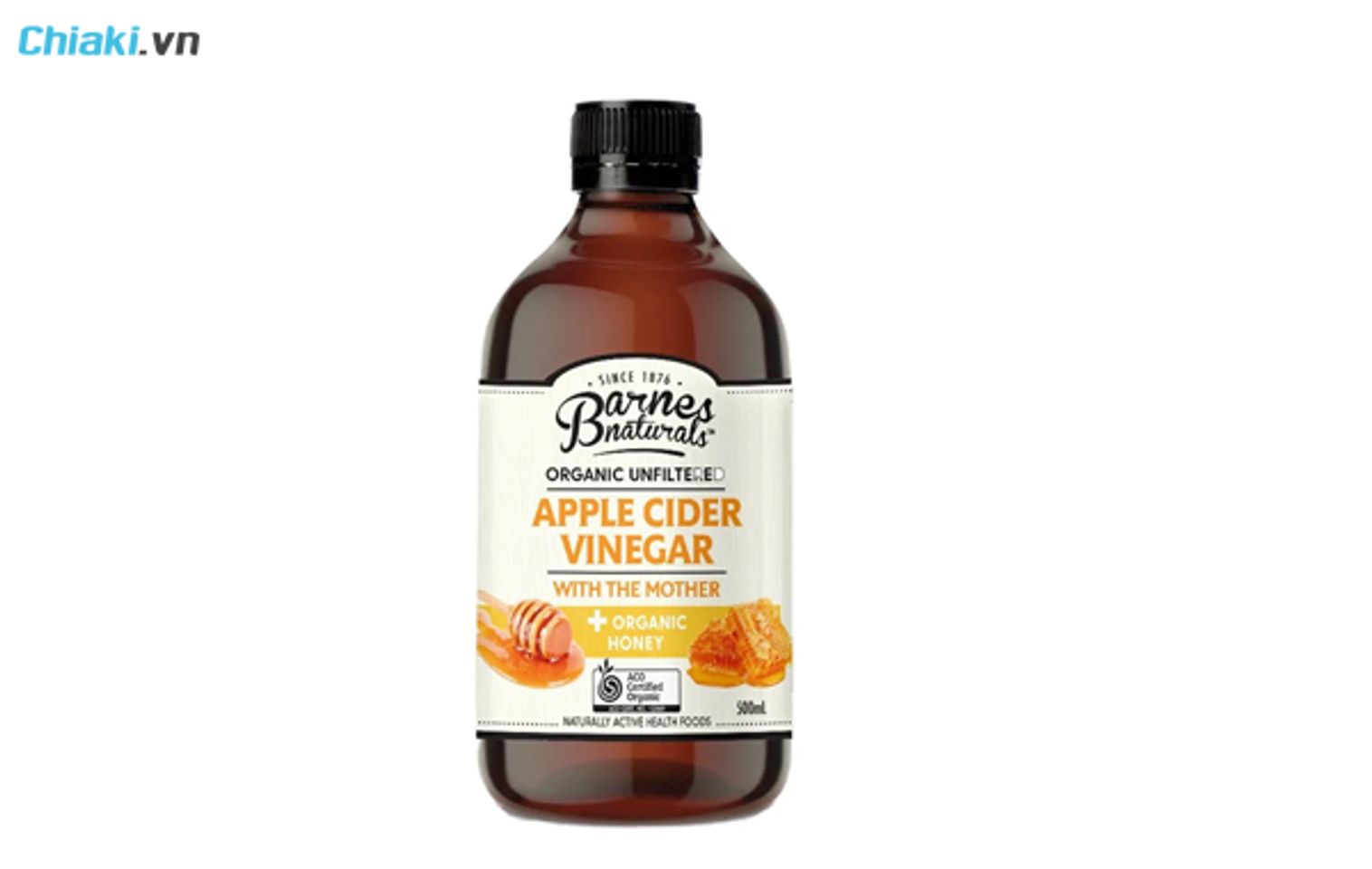 Giấm t&aacute;o mật ong hữu cơ Barnes Naturals Apple Cider Vinegar