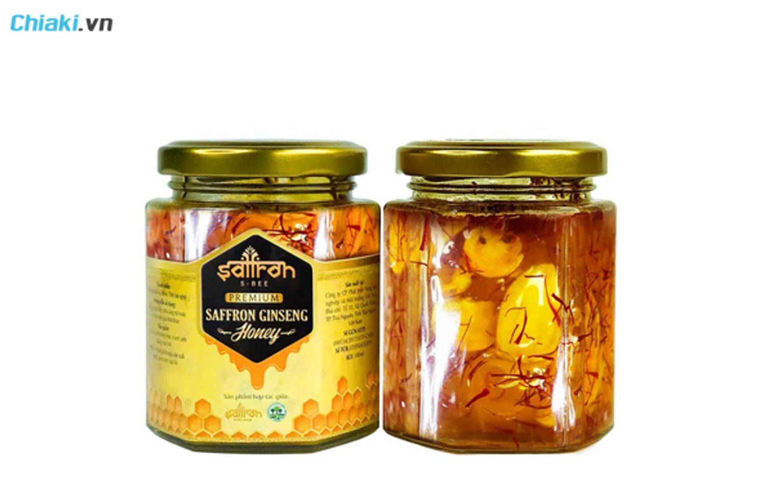 Mật ong saffron ng&acirc;m đ&ocirc;ng tr&ugrave;ng hạ thảo