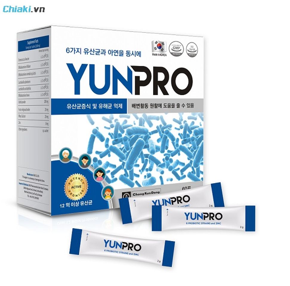 Men vi sinh H&agrave;n Quốc Yunpro tăng cường miễn dịch cho người d&ugrave;ng
