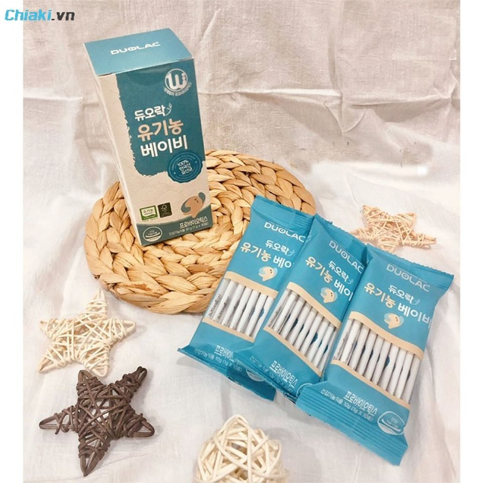 Men vi sinh hữu cơ Duolac Organic&nbsp;hỗ trợ lợi khuẩn cho đường ruột