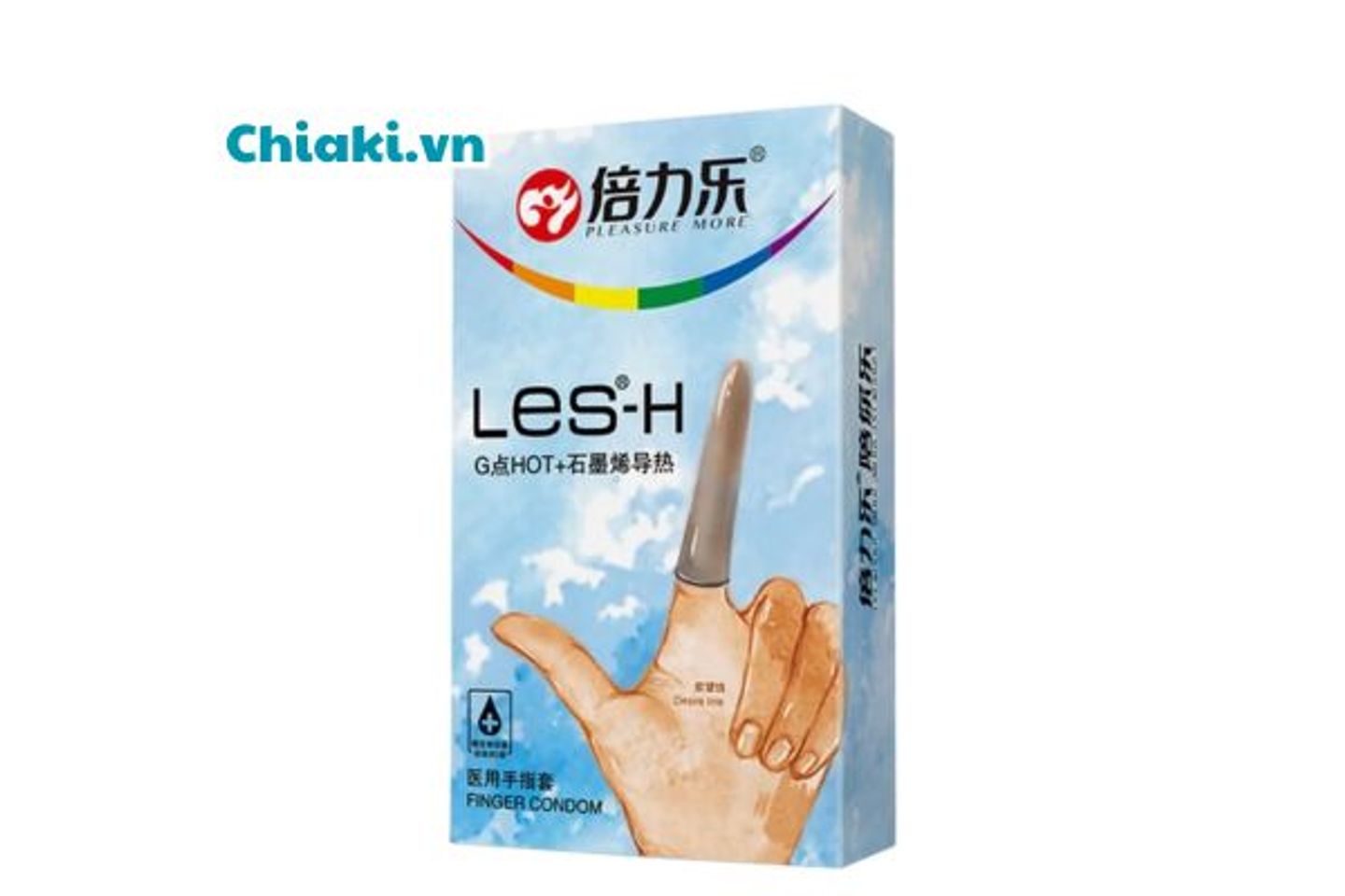 Bao cao su ng&oacute;n tay n&oacute;ng ấm Beilile Les-H
