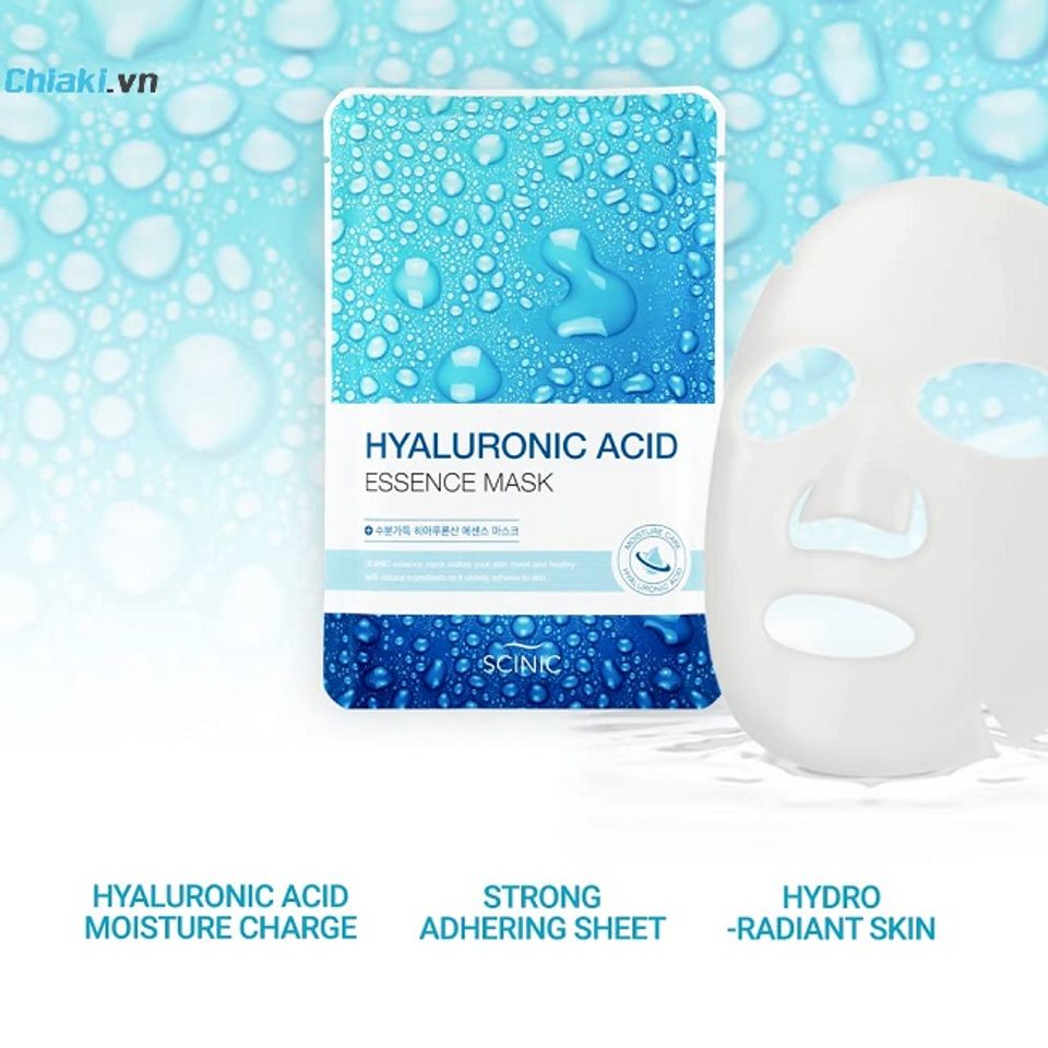 Mặt nạ hỗ trợ cấp ẩm Scinic Hyaluronic Acid Essence Mask