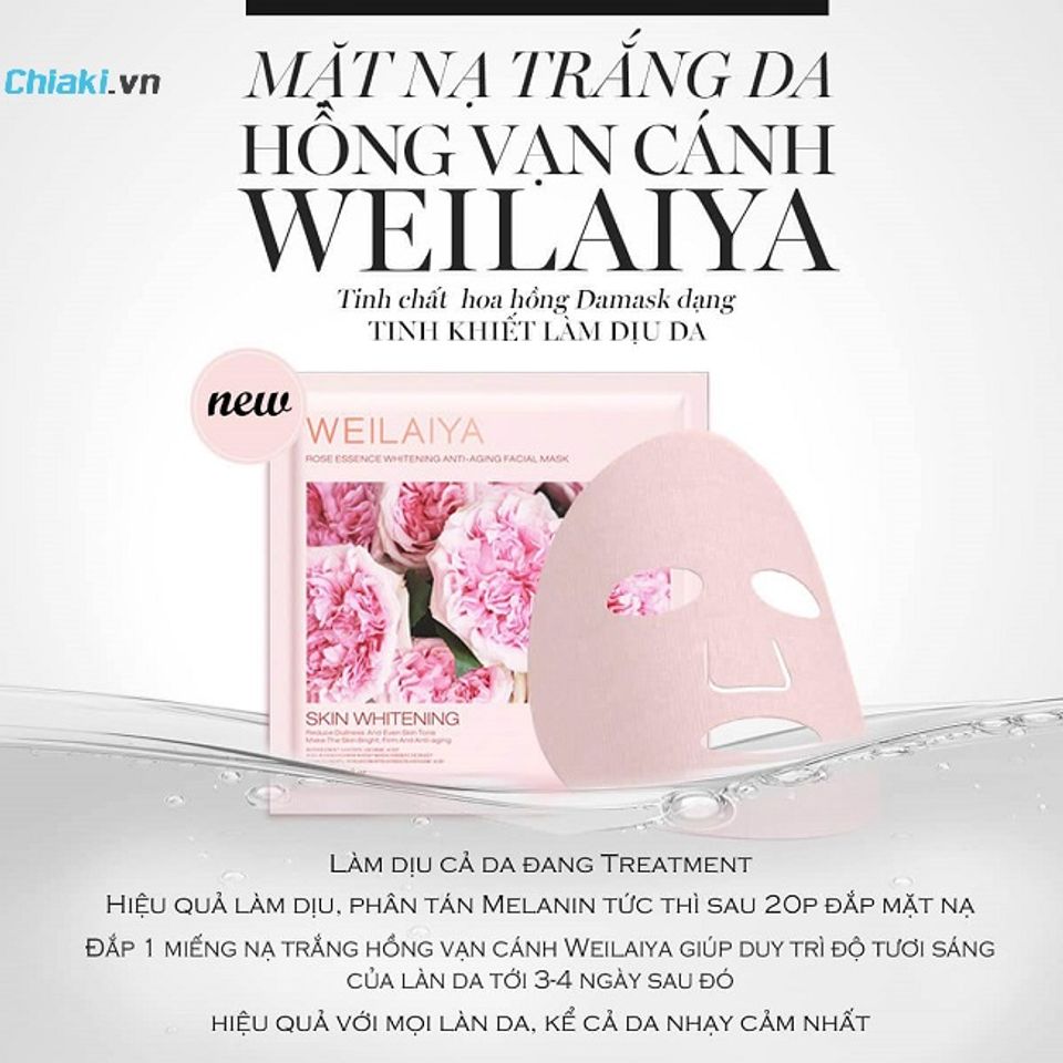 Mặt nạ trắng da hoa hồng vạn c&aacute;nh Weilaiya