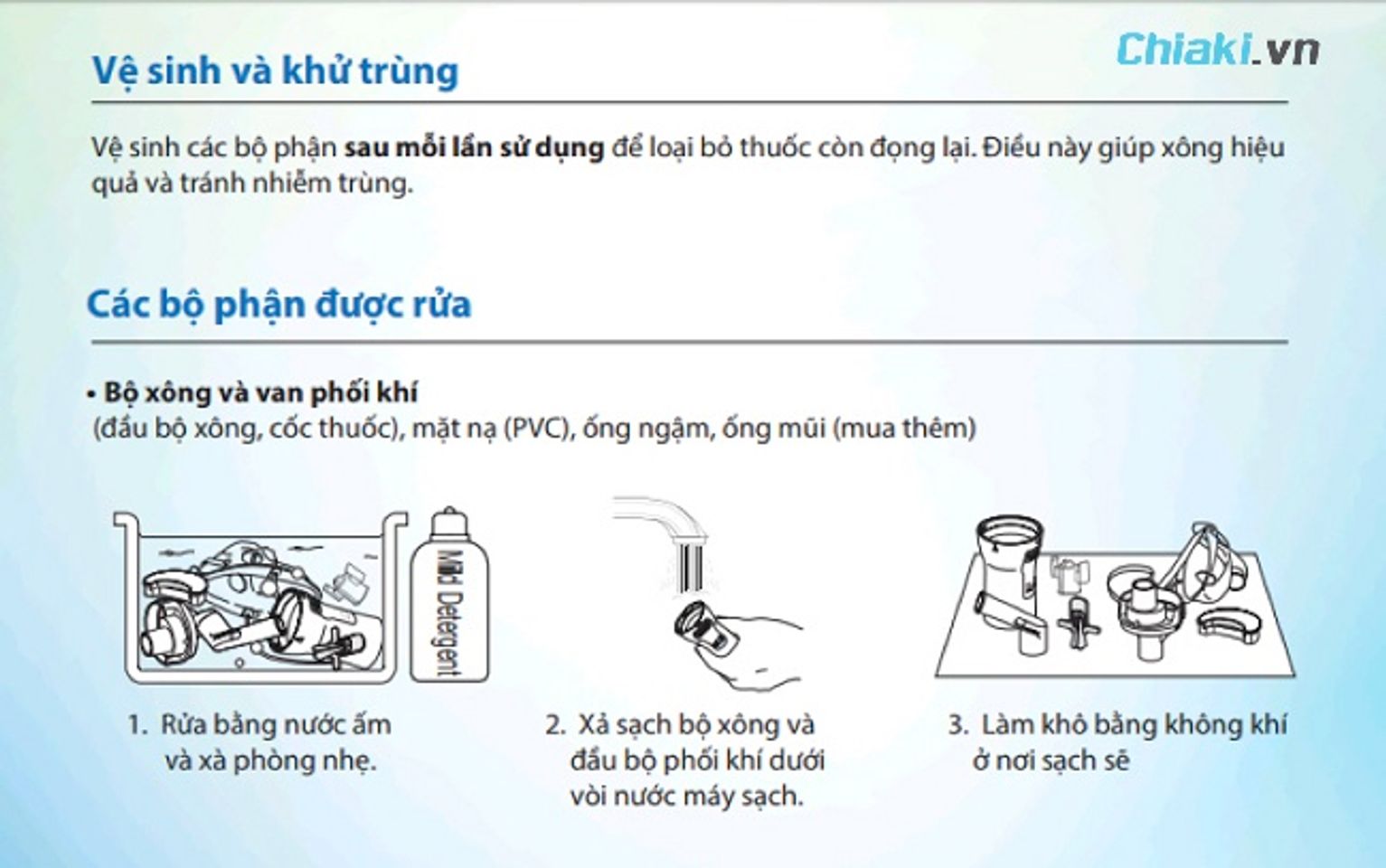 C&aacute;ch vệ sinh v&agrave; bảo quản m&aacute;y x&ocirc;ng mặt cầm tay