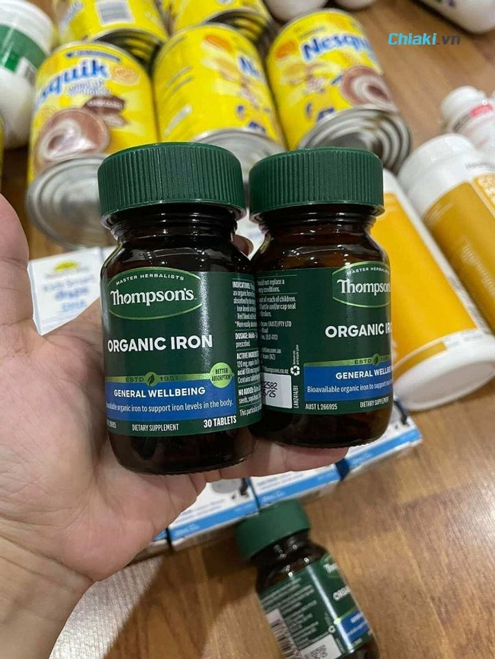 Vi&ecirc;n bổ sung sắt hữu cơ Thompson's Organic Iron