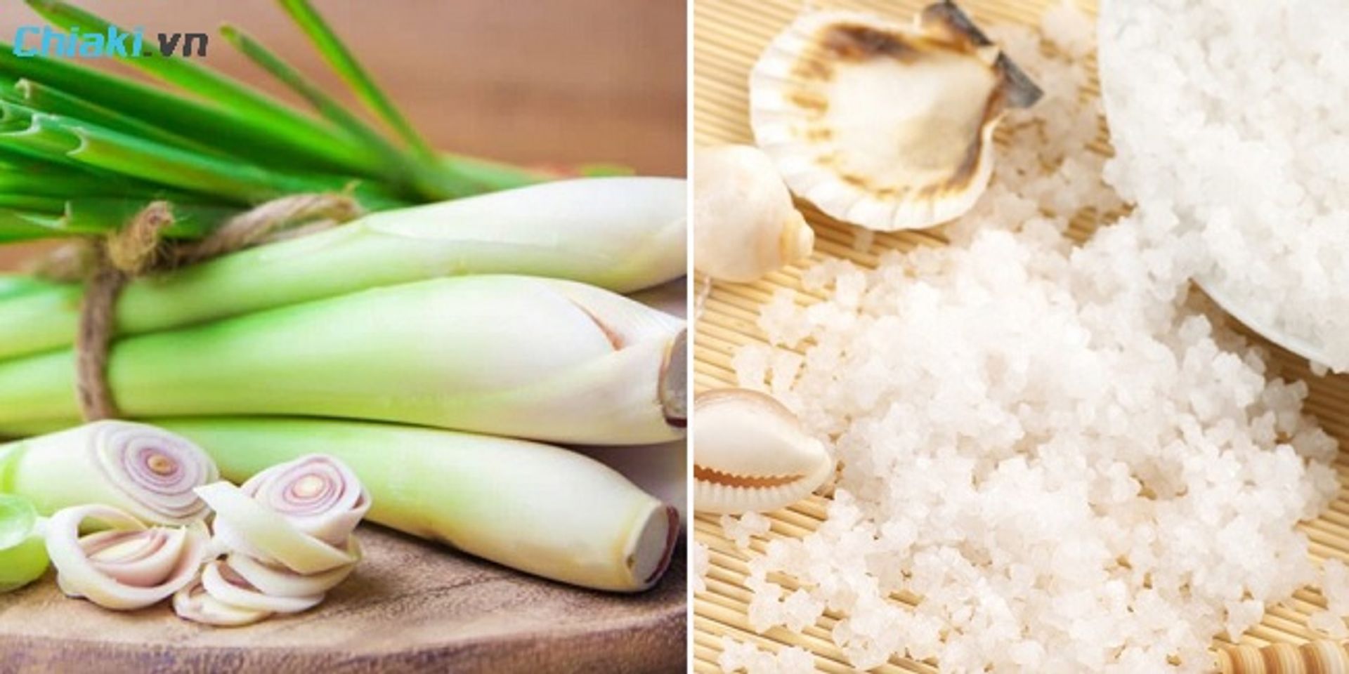 X&ocirc;ng mặt bằng sả v&agrave; muối hột kiểm so&aacute;t dầu nhờn