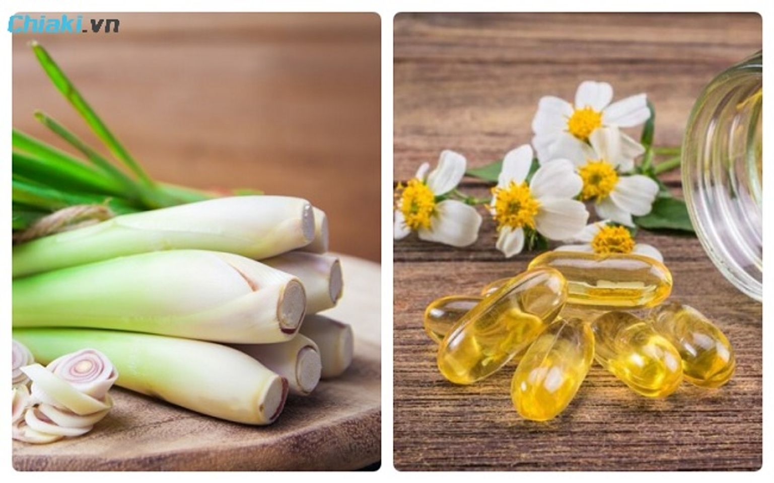 X&ocirc;ng mặt bằng sả v&agrave; vi&ecirc;n vitamin E&nbsp;gi&uacute;p da cấp ẩm mịn m&agrave;ng
