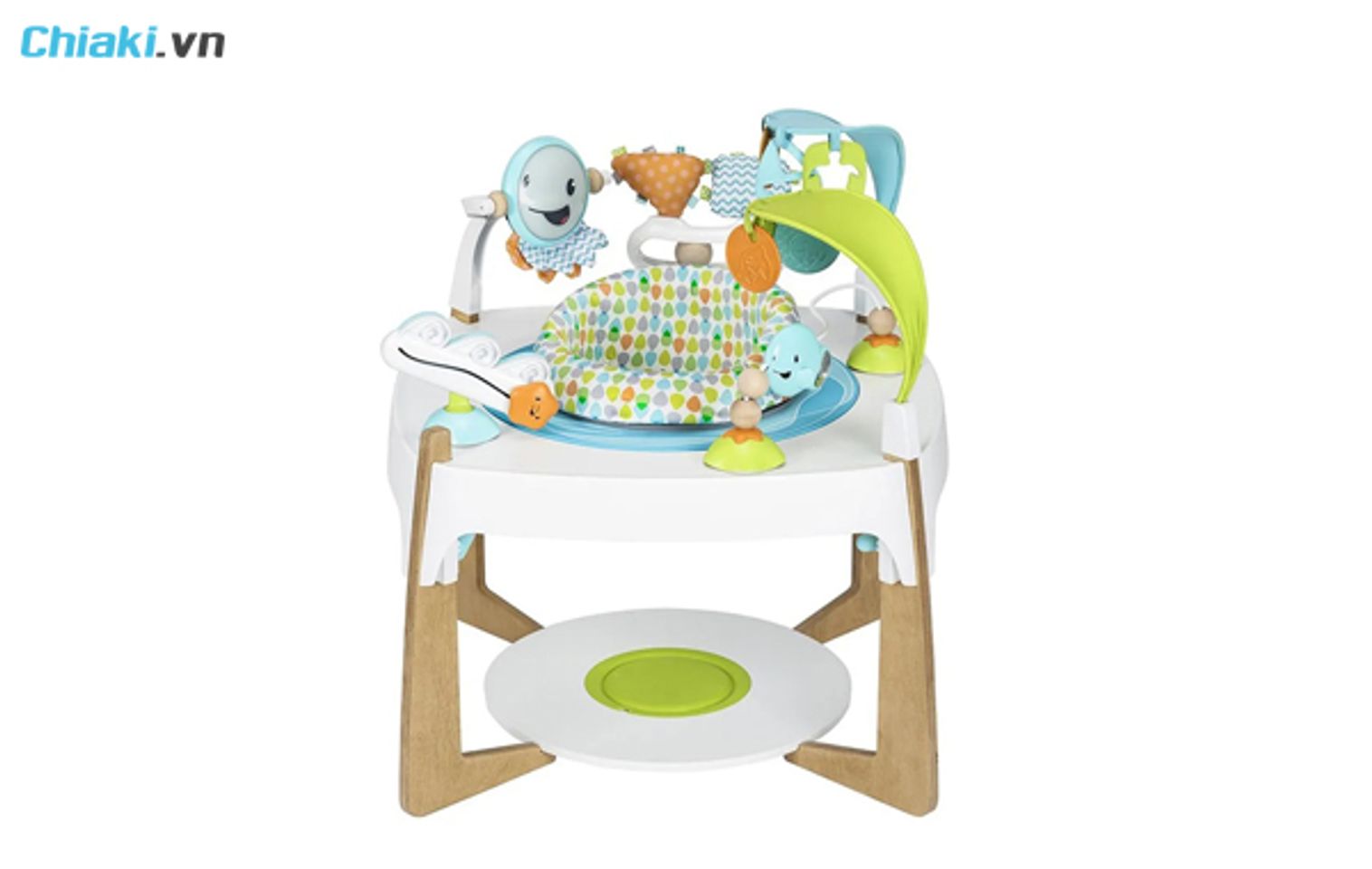 đồ chơi cho trẻ từ 0-12 th&aacute;ng b&agrave;n chơi Evenflo Exersaucer Gleeful Sea