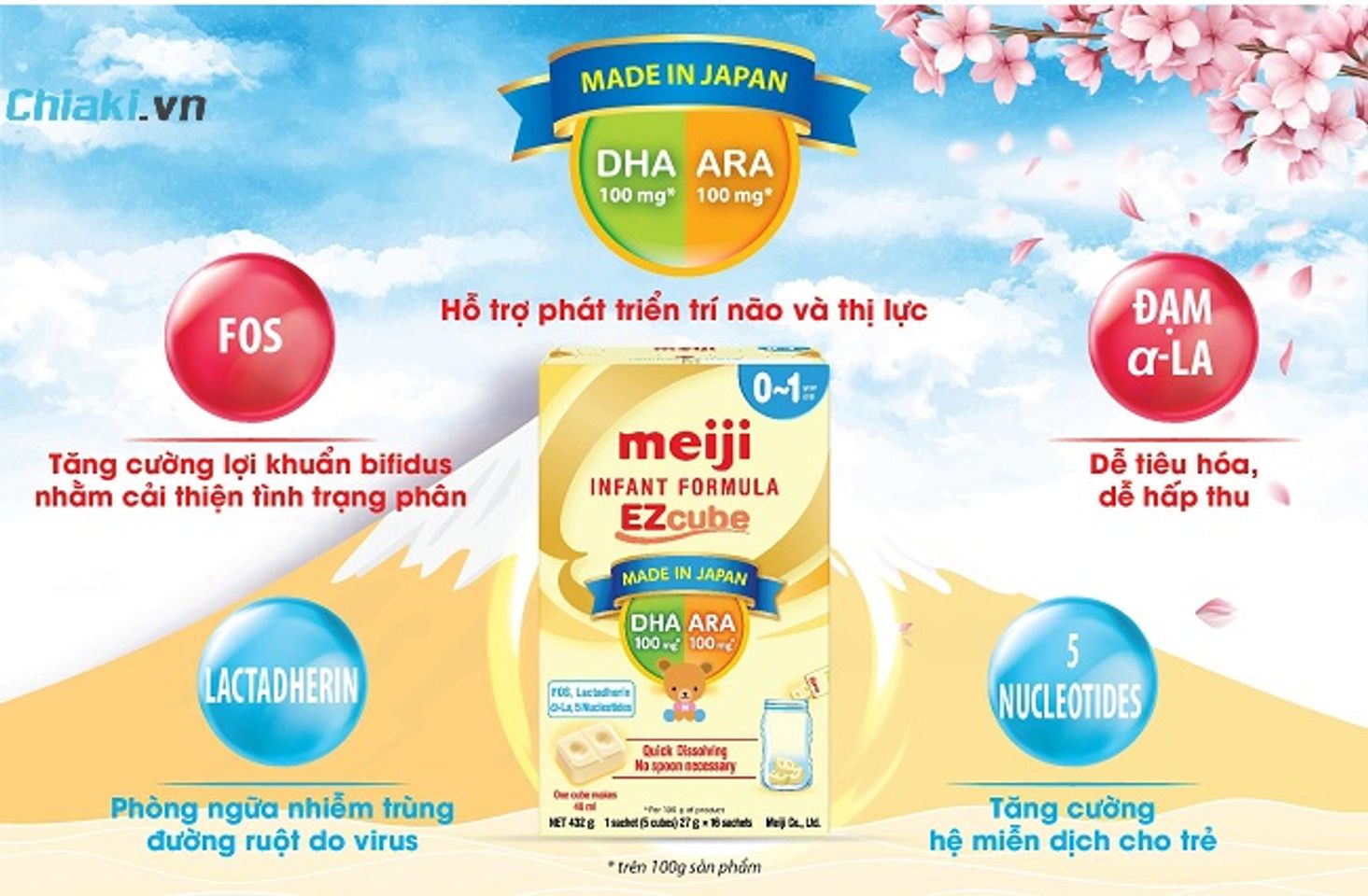 Lợi &iacute;ch khi sử dụng sữa thanh Meiji số 0 cho trẻ sơ sinh