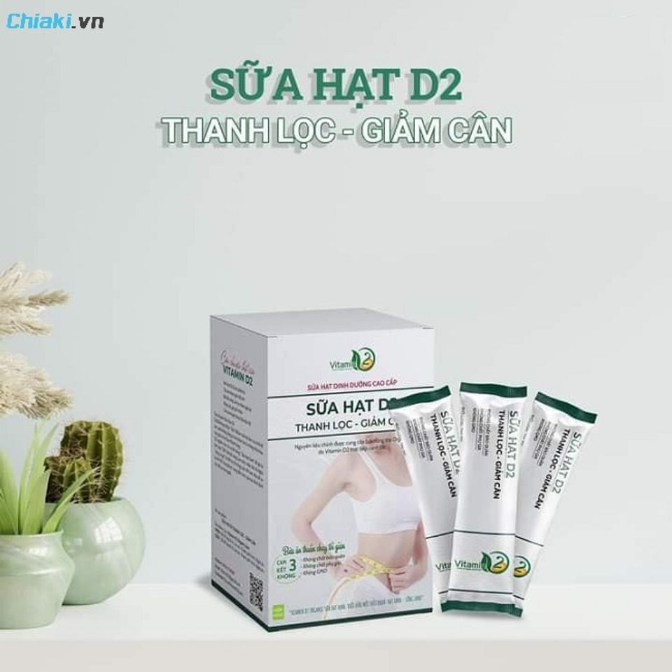 Sữa hạt giảm c&acirc;n Vitamin D2 sản xuẩ từ c&aacute;c loại hạt dinh dưỡng
