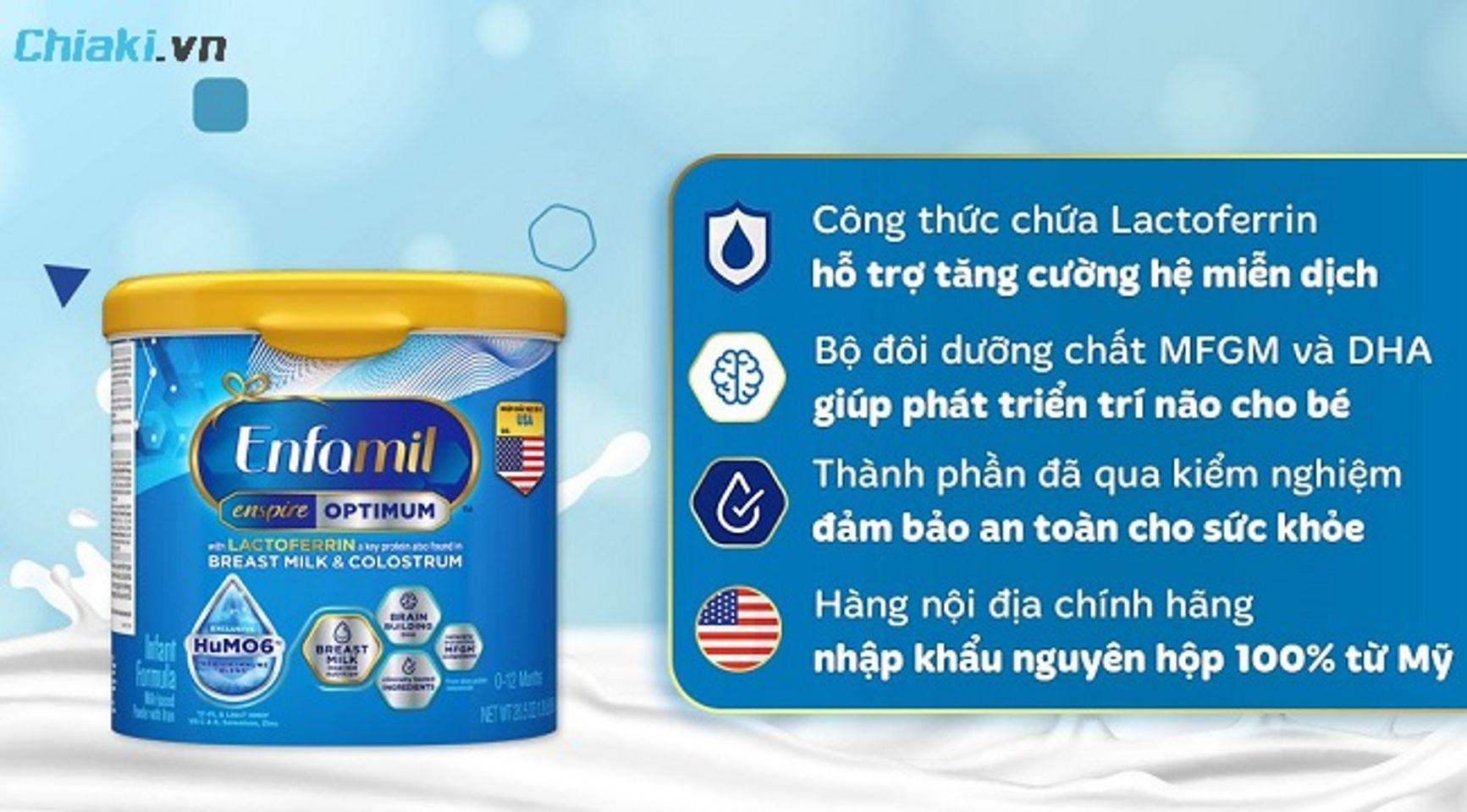 Sữa Enfamil Enspire Infant Formula sử dụng c&ocirc;ng thức giống sữa mẹ