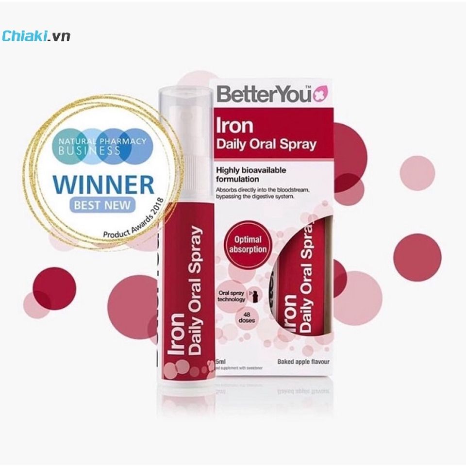 Xịt hỗ trợ bổ sung sắt Iron Daily Oral Spray
