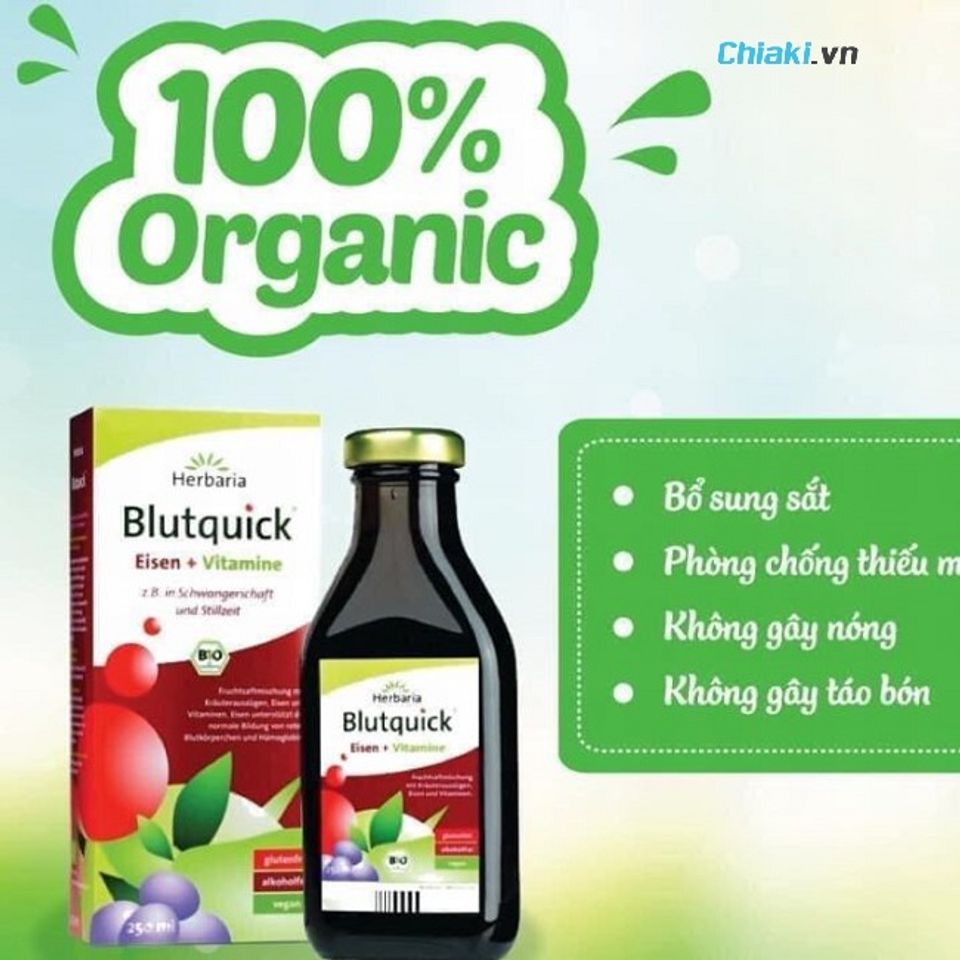 Siro hỗ trợ bổ sung sắt hữu cơ Herbaria Blutquick