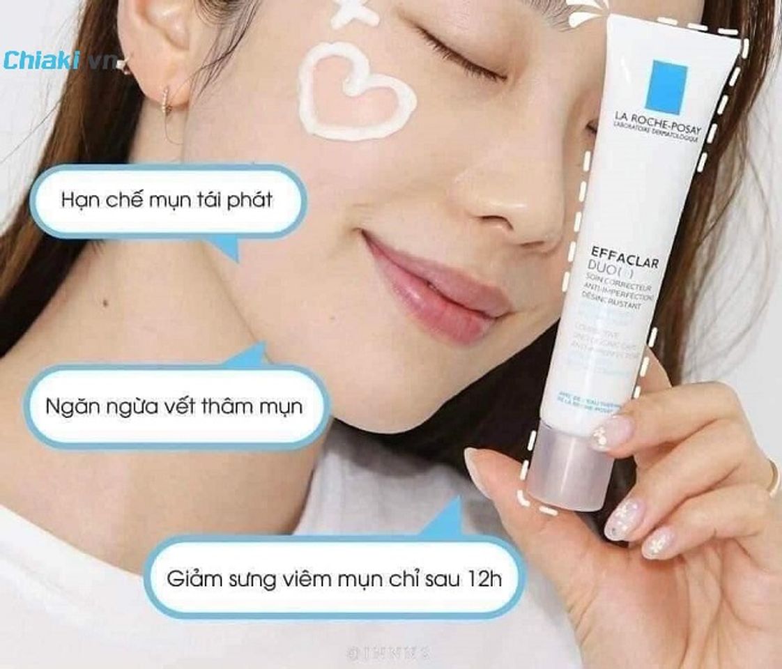 Kem hỗ trợ cải thiện mụn La Roche Posay Effaclar Duo+