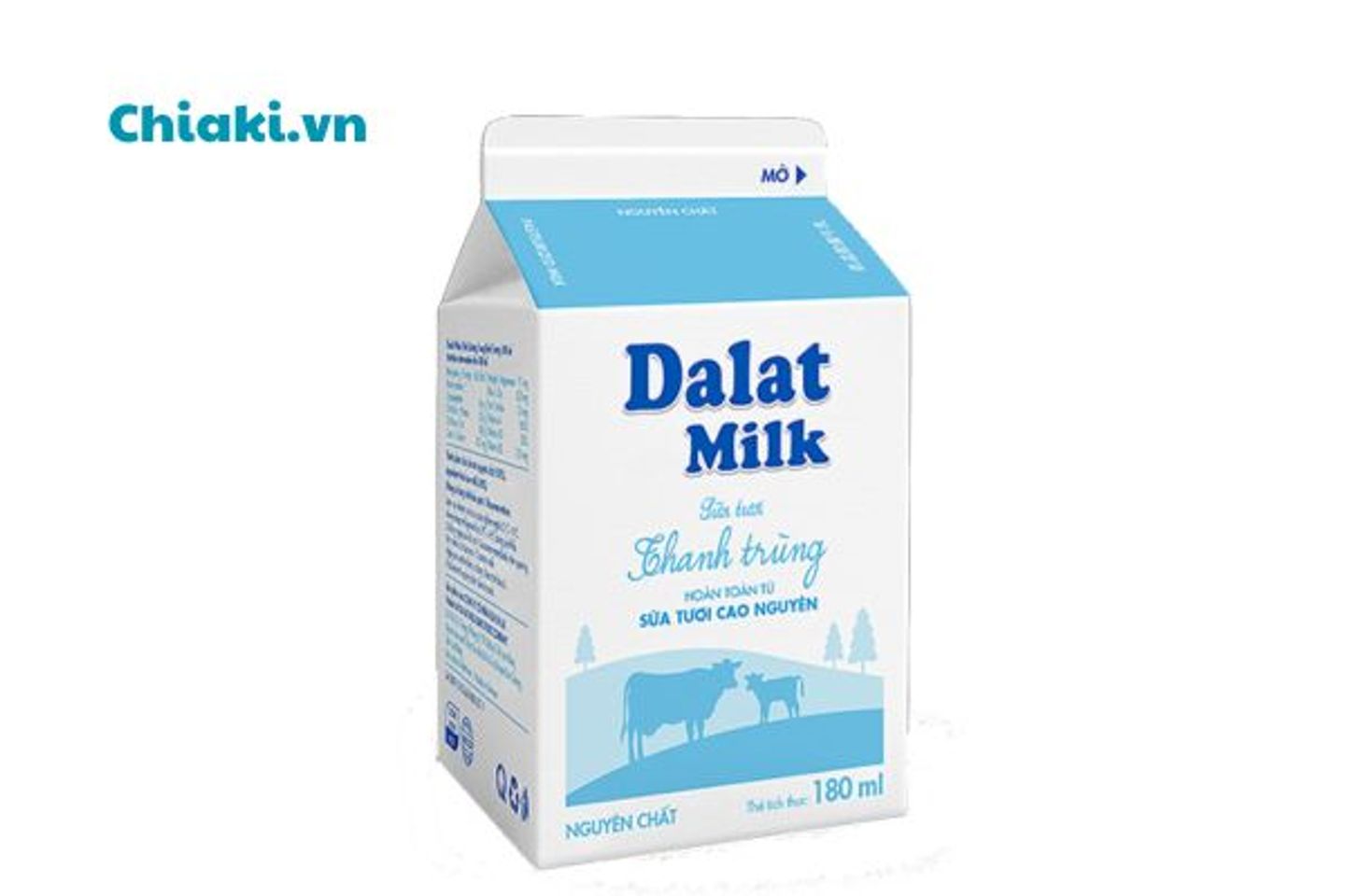 Sữa tươi Dalatmilk nguy&ecirc;n chất (kh&ocirc;ng đường)