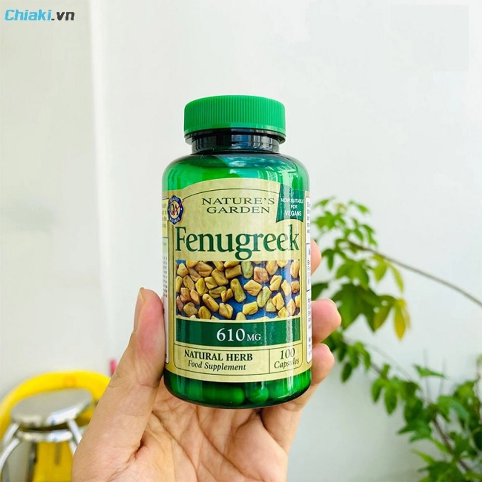 Vi&ecirc;n uống Fenugreek Nature&rsquo;s Garden bổ sung dinh dưỡng cho sữa