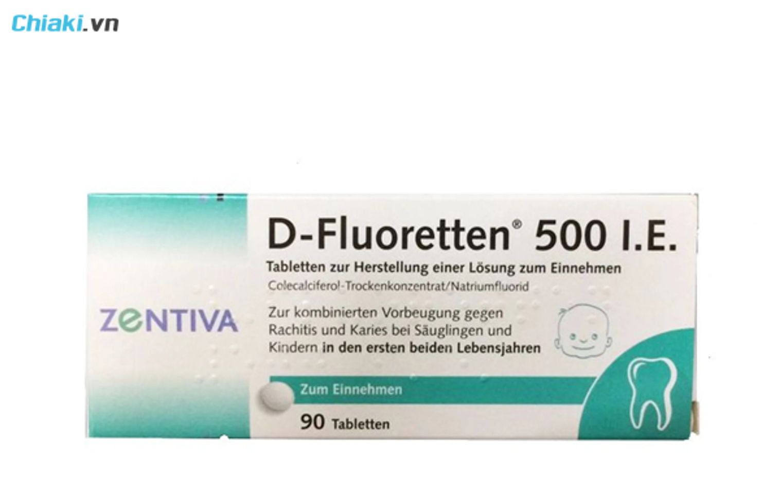 Vi&ecirc;n uống Vitamin D Fluoretten 500 I.E