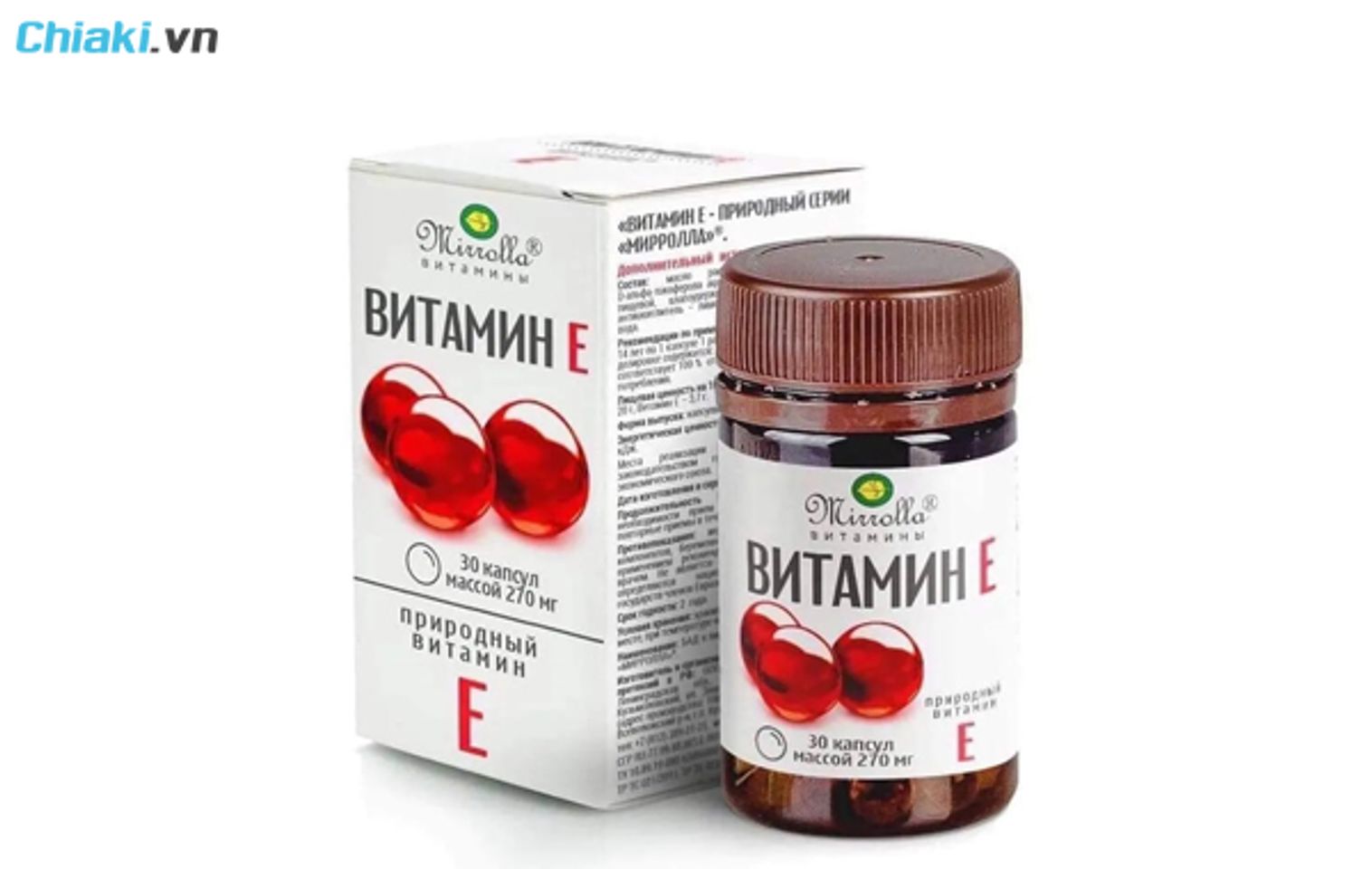 Vi&ecirc;n uống vitamin E đỏ Mirrolla