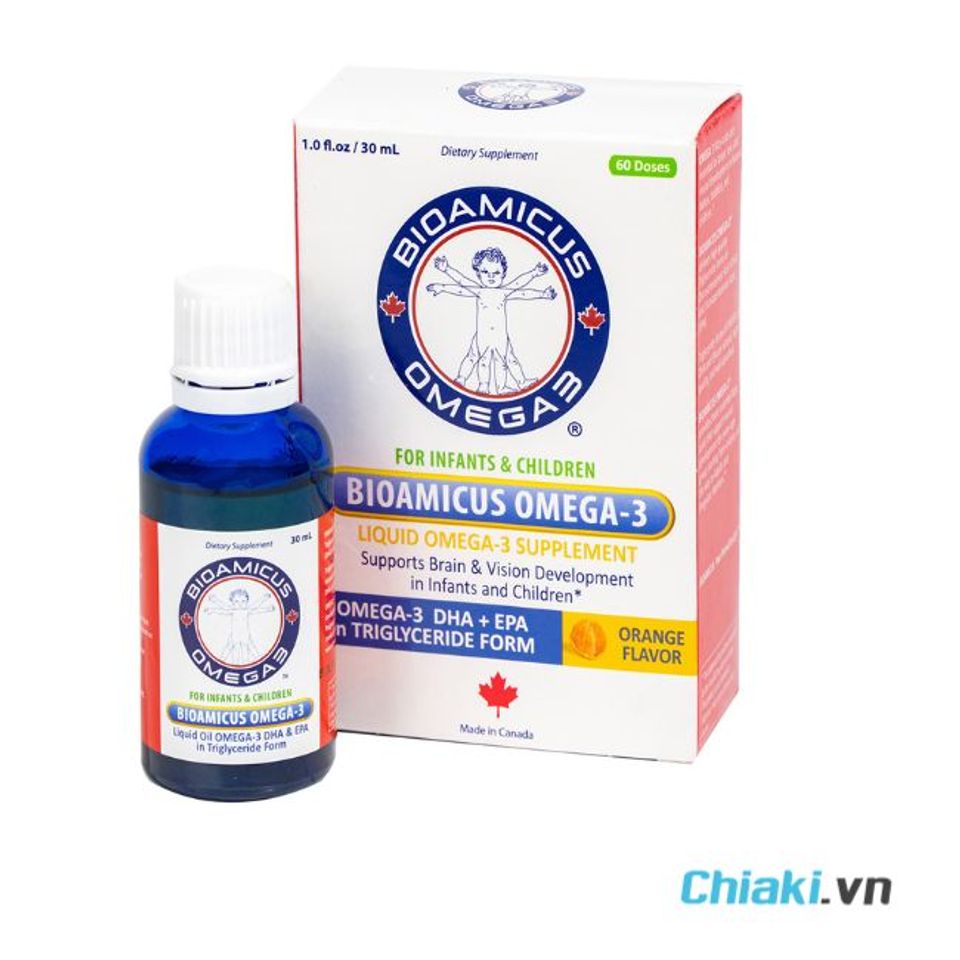 BioAmicus Omega 3 bổ sung DHA cho trẻ sơ sinh từ 0-6 th&aacute;ng tuổi