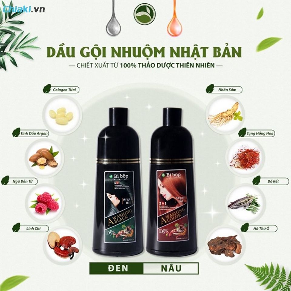 Dầu gội phủ bạc Bibop Nhật Bản d&ugrave;ng tr&ecirc;n nền t&oacute;c ước