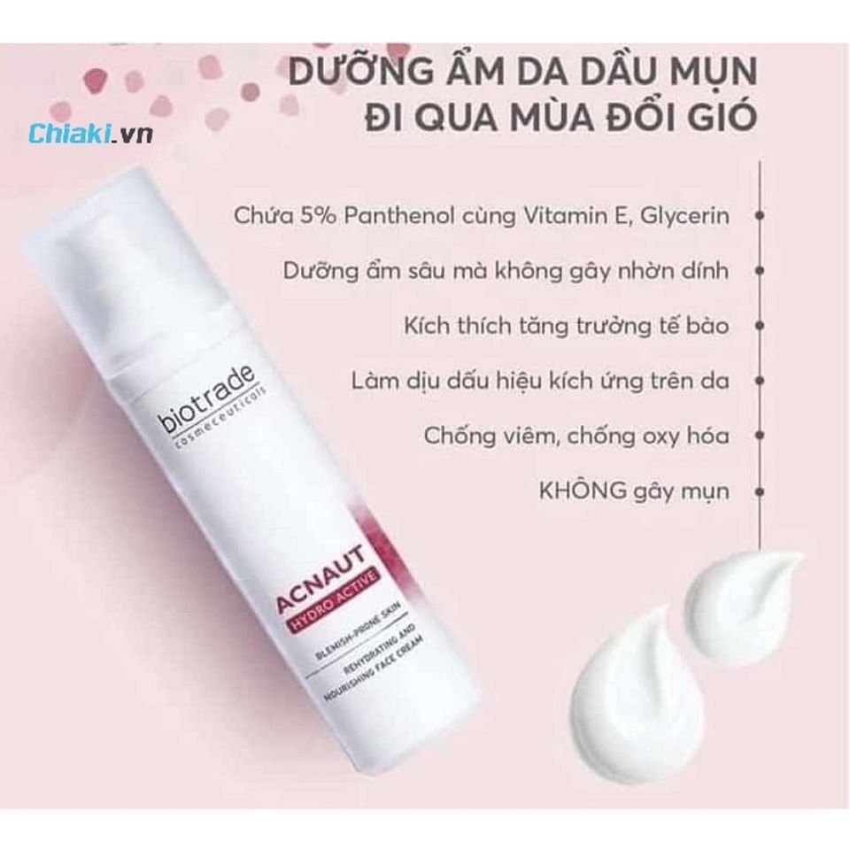 Kem dưỡng cho da dầu mụn Biotrade Acenaut Hydro Active Cream