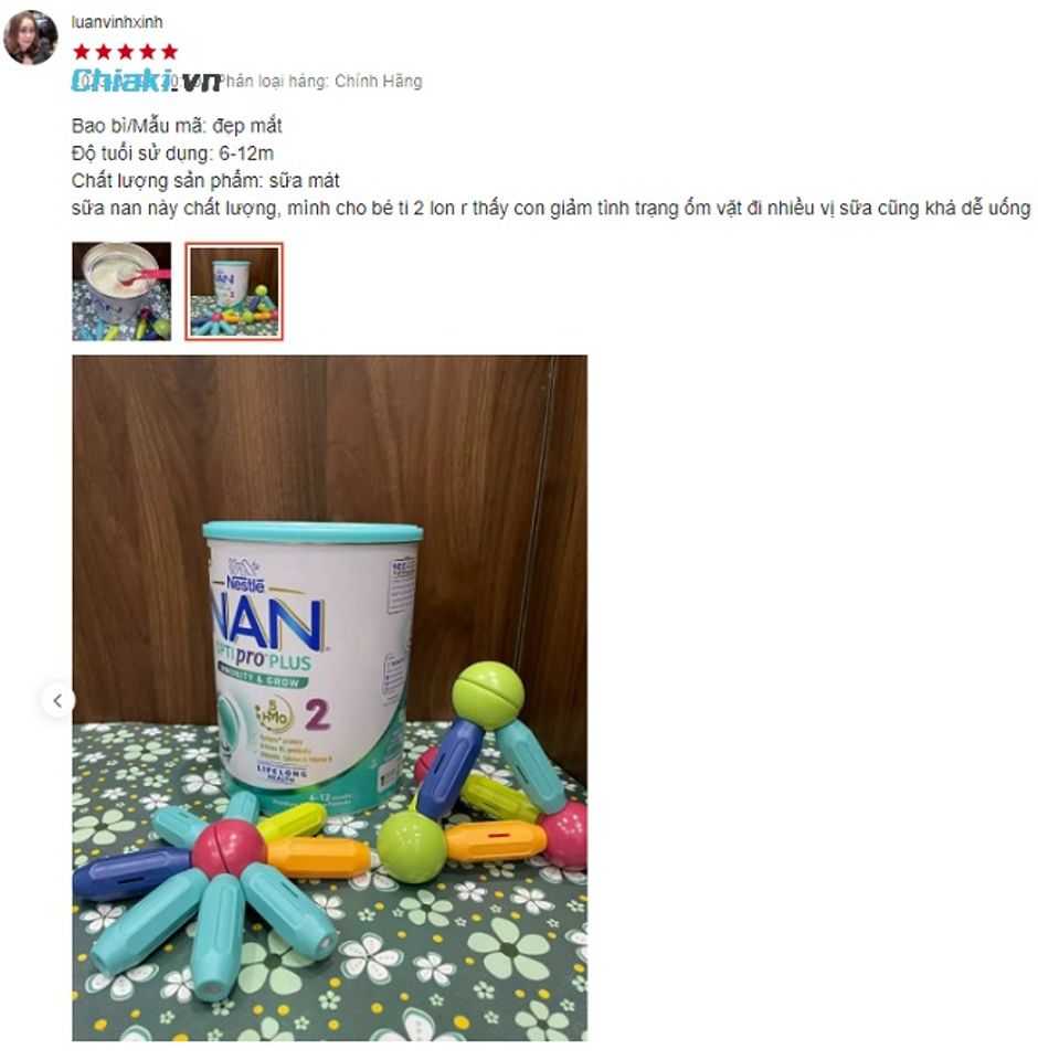 Đ&aacute;nh gi&aacute; của c&aacute;c mẹ bỉm về sữa Nan xanh