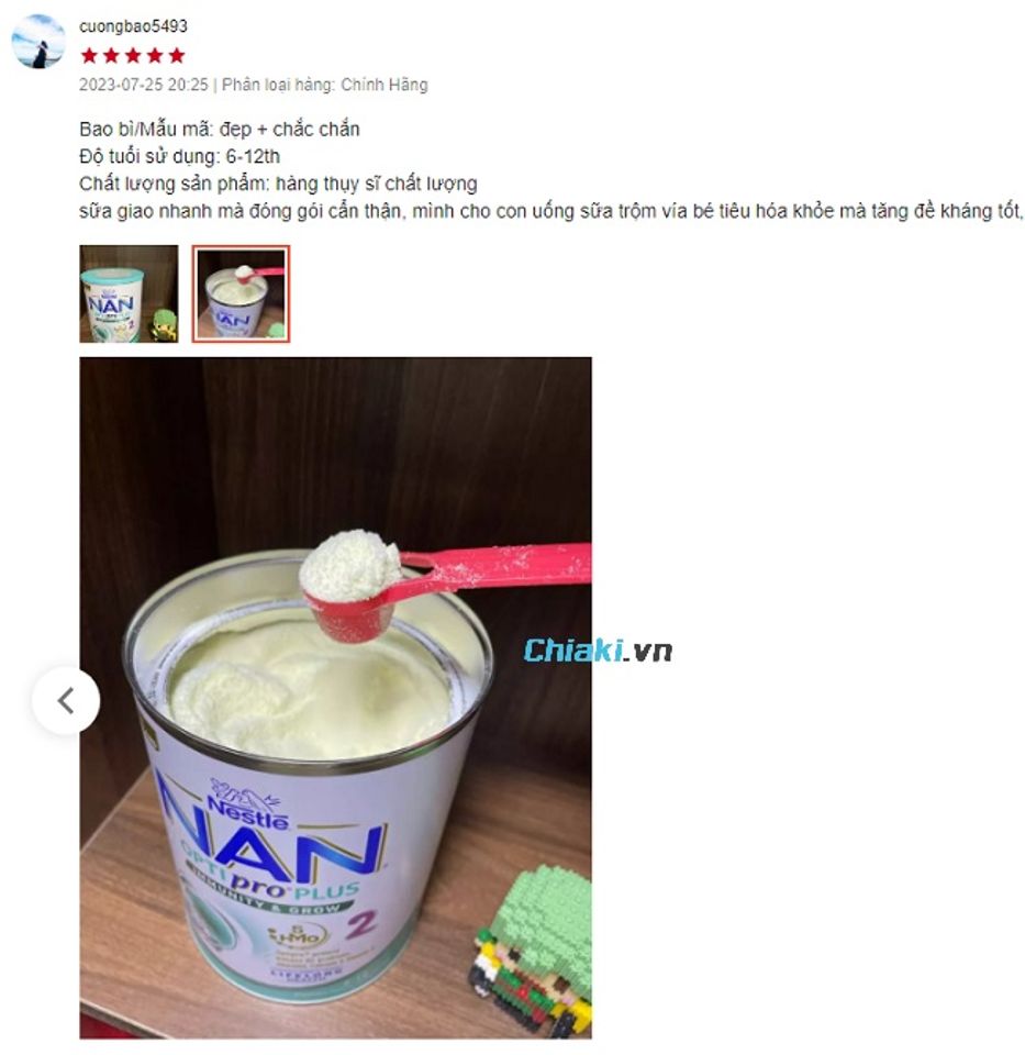 Đ&aacute;nh gi&aacute; của c&aacute;c mẹ bỉm về sữa Nan 