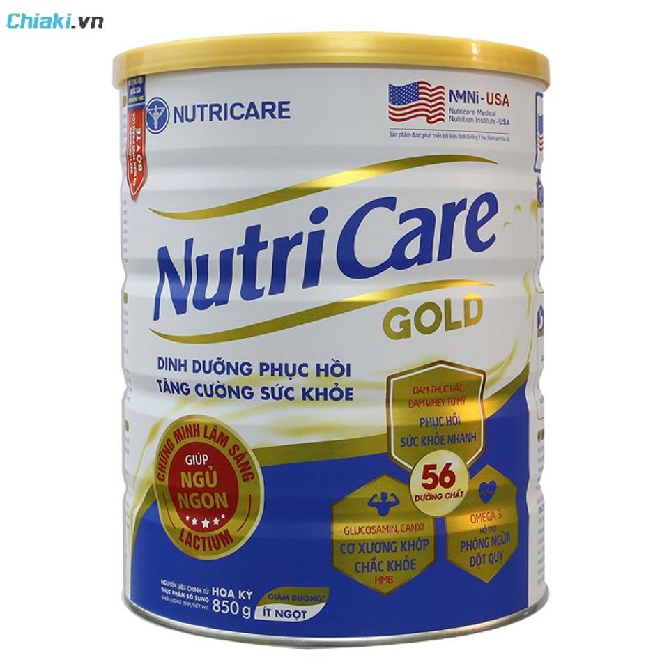 Sữa Nutricare Gold &iacute;t đường hỗ trợ phục hồi vấn đề xương hiệu quả