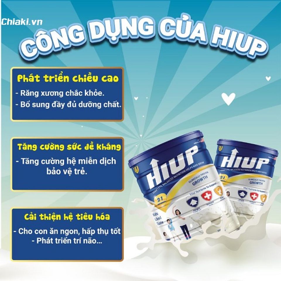 Sữa hỗ trợ tăng chiều cao Hiup